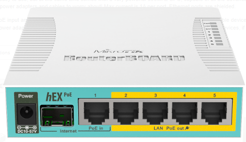10092 MIKROTIK - ROTEADOR RB960PGS HEX POE - 5P GIGA (4P POE) + 1P SFP (1G) - Imagem 1