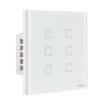 13547 INTERRUPTOR SMART WI-FI TOUCH 6 TECLAS EWS 1006 BRANCO - Imagem 1