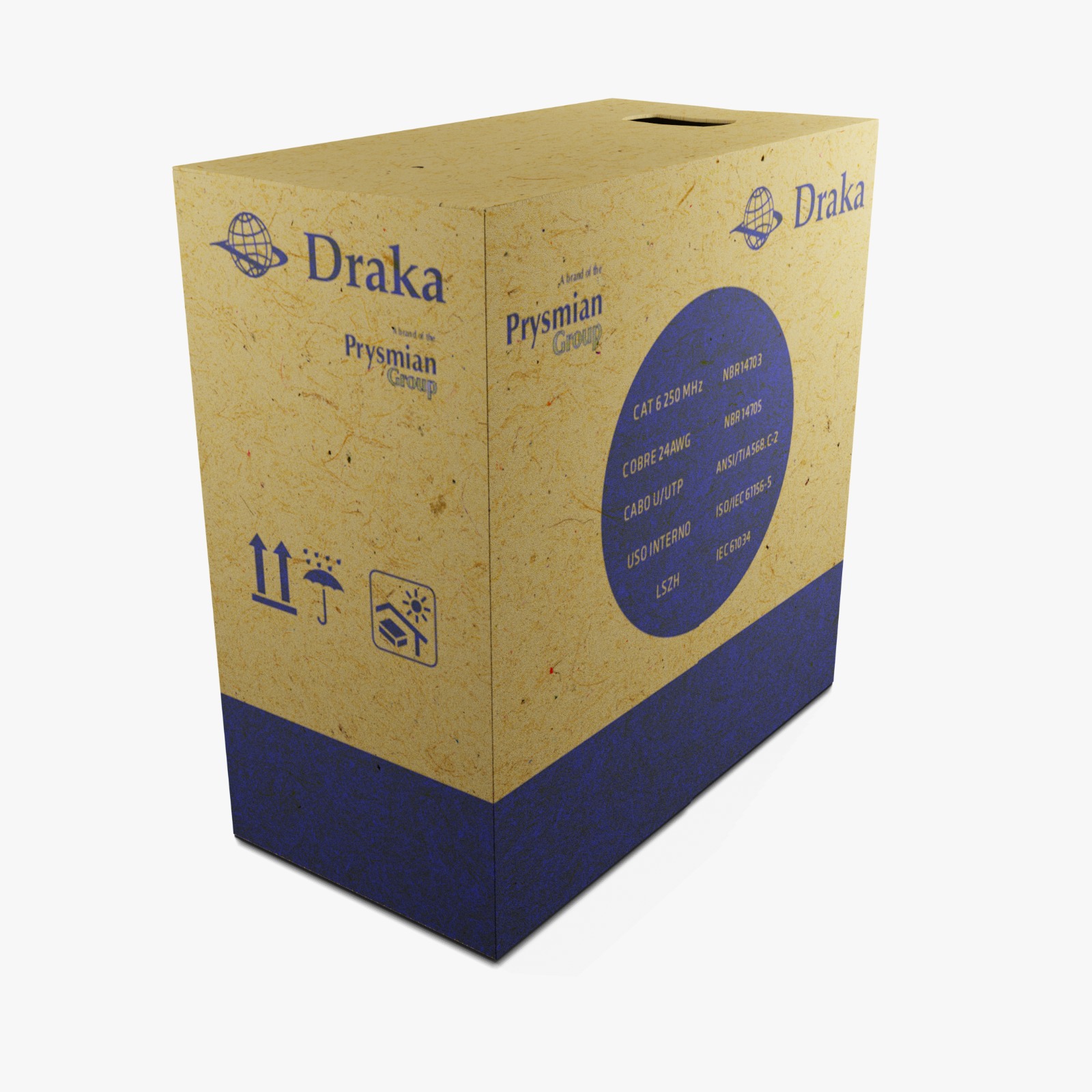 16601 CABO LAN 4P GIGABIT CAT6 LSZH AZ CX 305M PRYSMIAN - Imagem 1