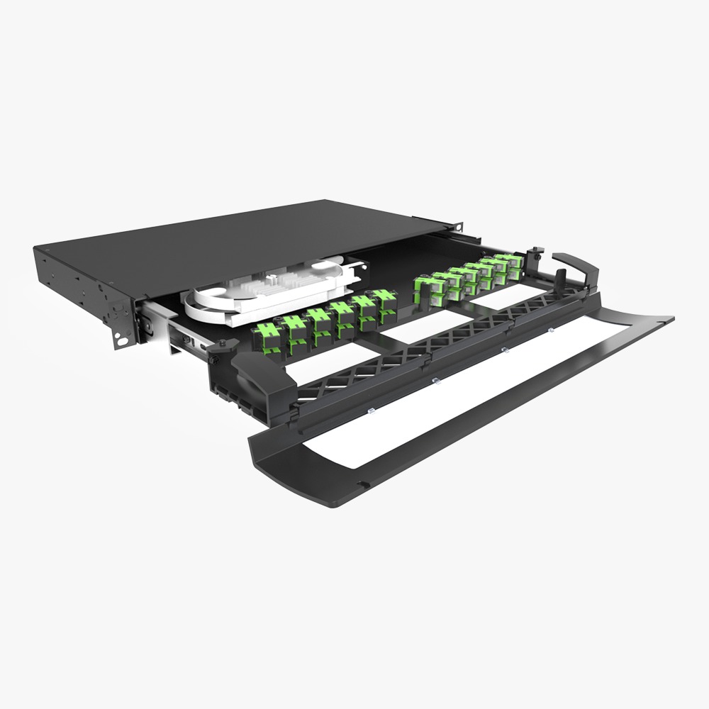 8752 DIO-DISTRIBUIDOR INTERNO OPTICO FIT CRISTAL 12F SC/APC SM 19" 1U - PR - Imagem 1